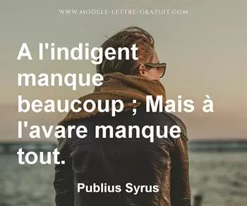 Citation de Publius Syrus