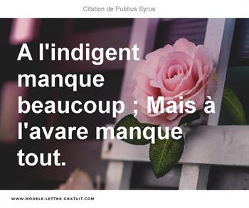 Citations Publius Syrus