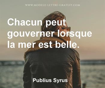 Citation de Publius Syrus