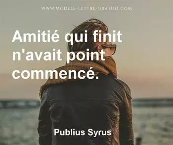 Citation de Publius Syrus