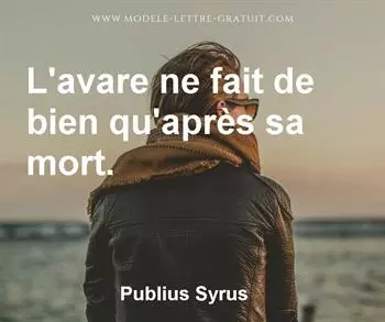 Citation de Publius Syrus