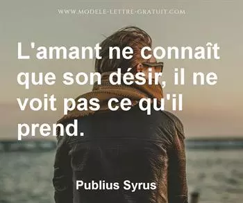 Citation de Publius Syrus