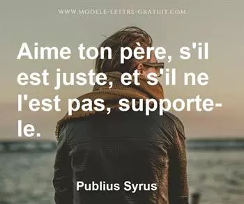 Citation de Publius Syrus