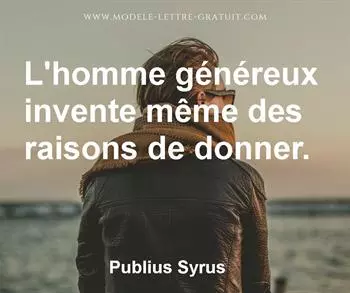 Citation de Publius Syrus