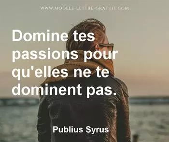 Citation de Publius Syrus