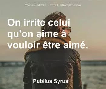 Citation de Publius Syrus