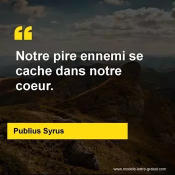 Citation Publius Syrus