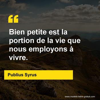 Citation de Publius Syrus