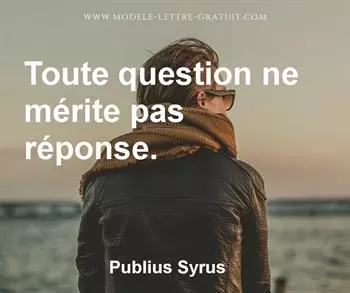 Citation de Publius Syrus