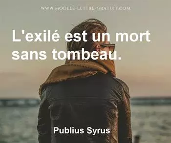 Citation de Publius Syrus