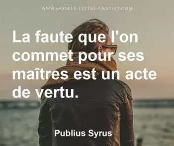 Citation de Publius Syrus
