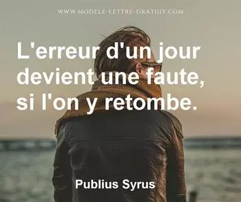 Citation de Publius Syrus