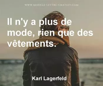 Citation de Karl Lagerfeld