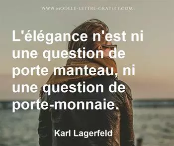 Citation de Karl Lagerfeld