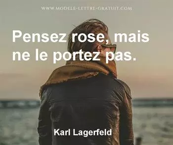 Citation de Karl Lagerfeld