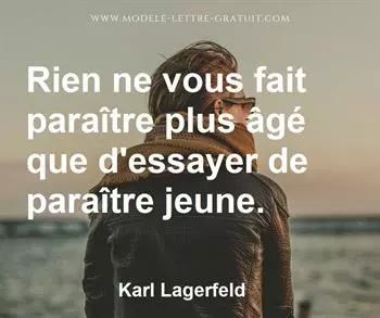 Citation de Karl Lagerfeld