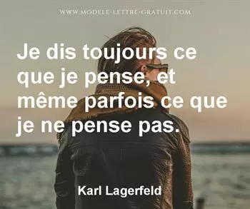 Citation de Karl Lagerfeld