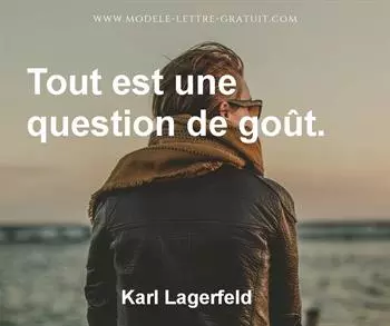 Citation de Karl Lagerfeld