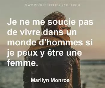 Citation de Marilyn Monroe