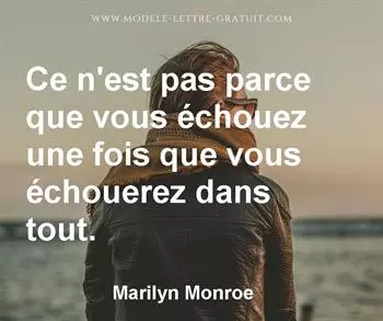 Citation de Marilyn Monroe