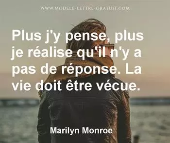 Citation de Marilyn Monroe