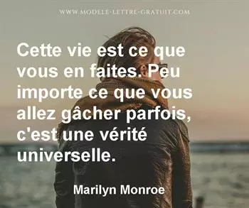 Citation de Marilyn Monroe