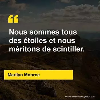 Citation Marilyn Monroe