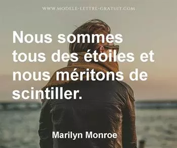 Citation de Marilyn Monroe
