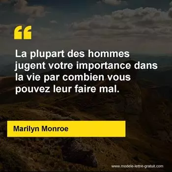 Citation Marilyn Monroe