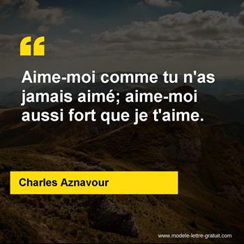 Citation de Charles Aznavour