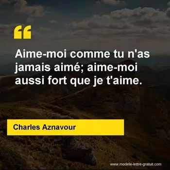 Citation Charles Aznavour