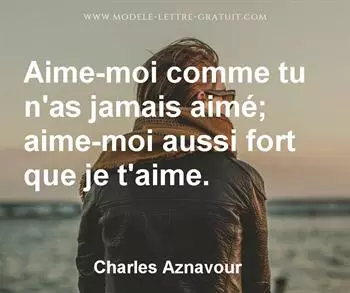 Citation de Charles Aznavour