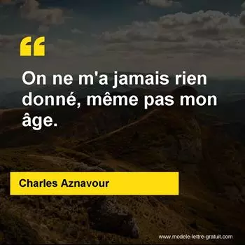 Citation Charles Aznavour