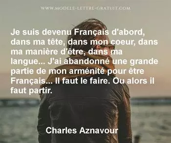 Citation de Charles Aznavour