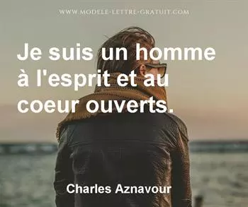Citation de Charles Aznavour