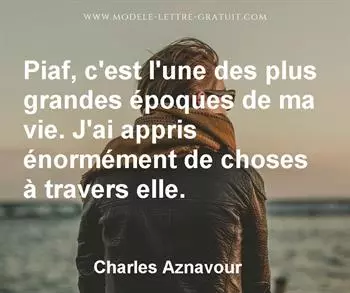 Citation de Charles Aznavour