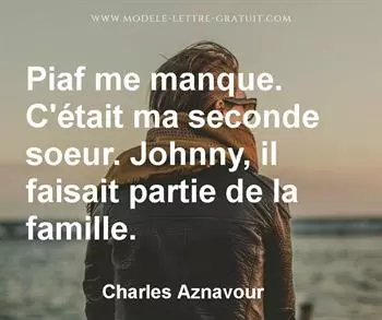 Citation de Charles Aznavour