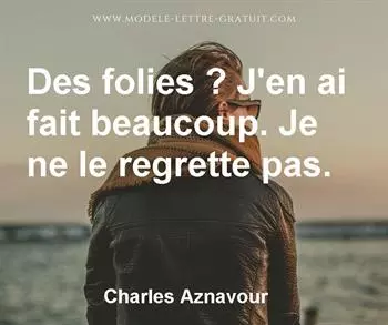 Citation de Charles Aznavour