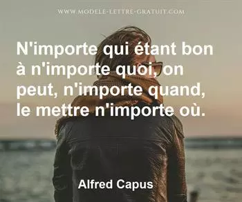 Citation de Alfred Capus