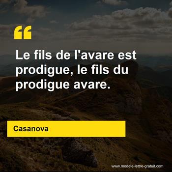 Citation de Casanova