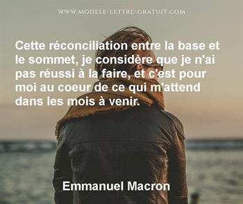 Cette Reconciliation Entre La Base Et Le Sommet Je Considere Emmanuel Macron [ 293 x 350 Pixel ]