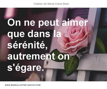 Citations Marie-Claire Blais