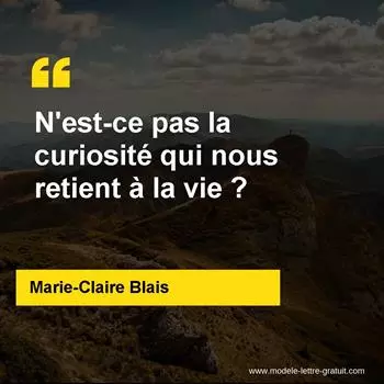 Citation Marie-Claire Blais