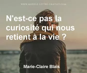 Citation de Marie-Claire Blais