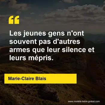 Citation Marie-Claire Blais
