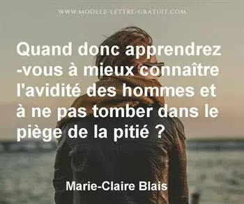 Citation de Marie-Claire Blais