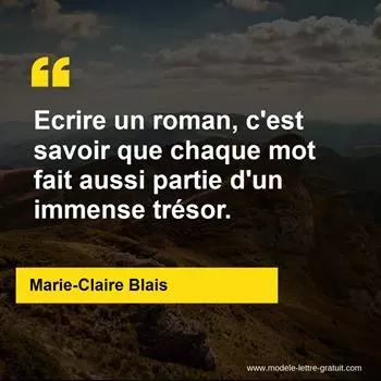 Citation Marie-Claire Blais