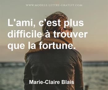 Citation de Marie-Claire Blais