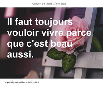 Citations Marie-Claire Blais