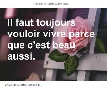 Citations Marie-Claire Blais